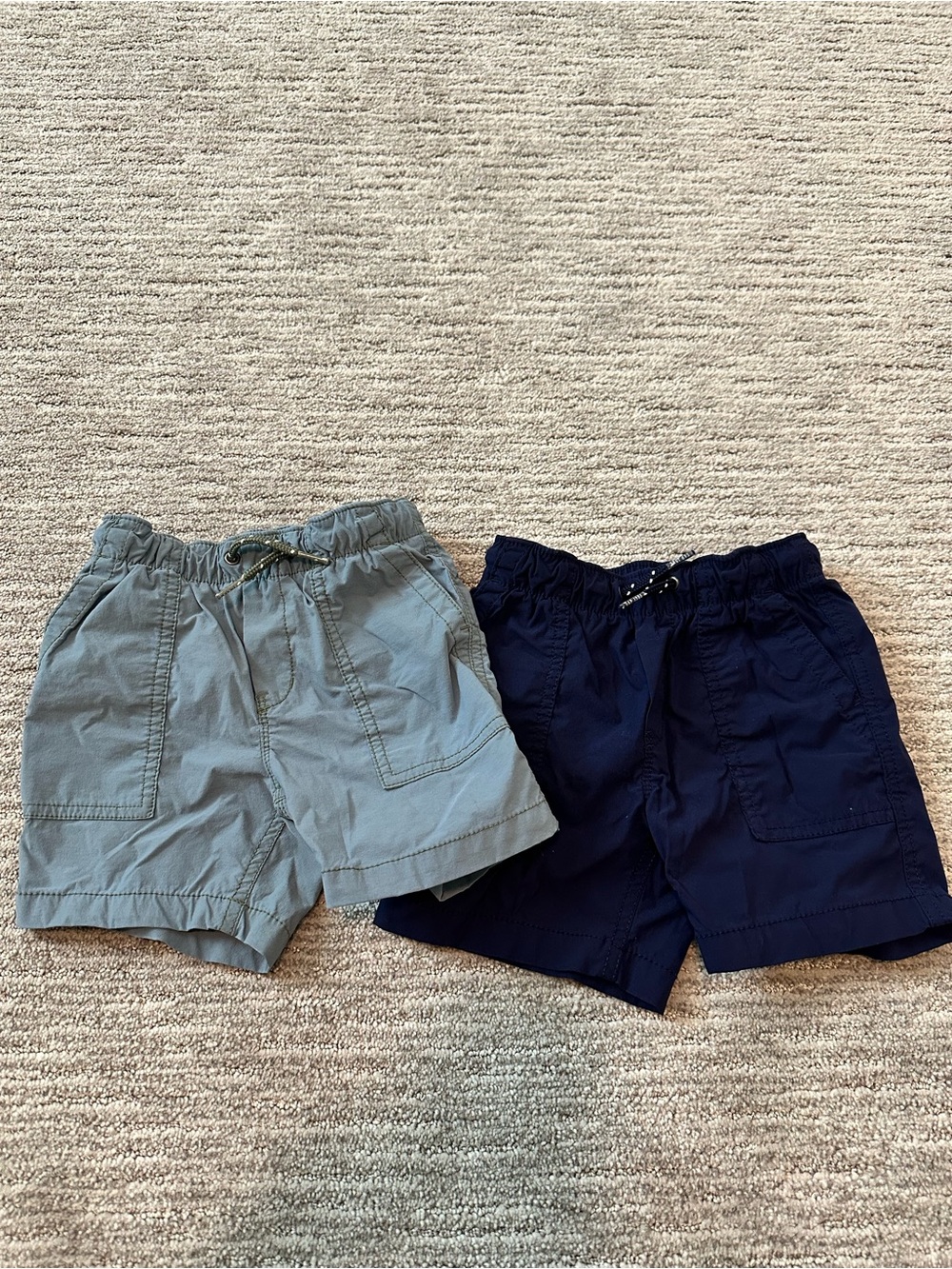 GAP Kids Elastic Drawstring Shorts - Light Blue & Navy